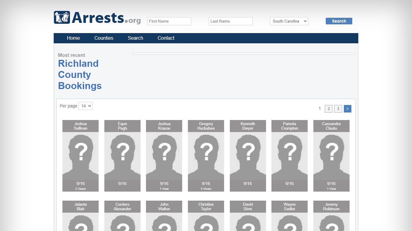 Richland County Arrests and Inmate Search
